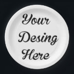 Custom Round Bridal Shower Paper Plates<br><div class="desc">Minimal and unique basic bridal brunch paper plates for your bridal shower. the brunch paper plates are easily customisable with your name in a serif style featuring the Brunch and Bubbly in calligraphy script.</div>