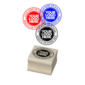 Custom Round Business Rubber Stamps