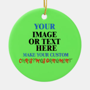 Custom Round Ceramic Ornament - 2-Sided Design
