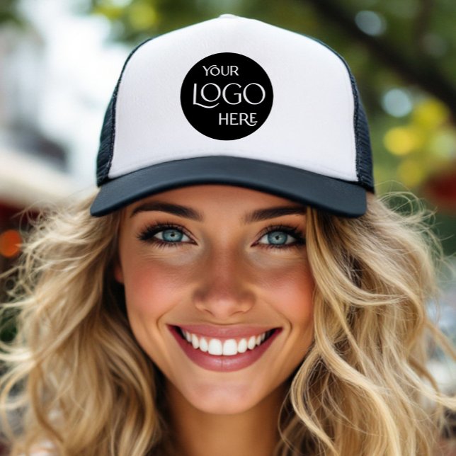 Custom Round Circle Business Logo Promotional Trucker Hat (Creator Uploaded)