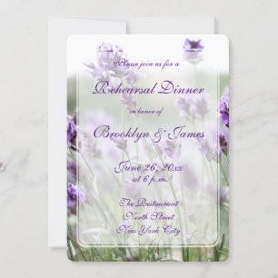 Custom Round Lavender Bohemian Rehearsal Invite