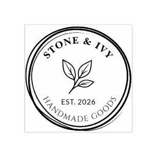 Custom Round Logo Rubber Stamp