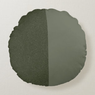 Custom Round Moss Green Pillow – Matte + Texture