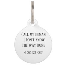 Custom Round Pet Tag – Humour & Safety