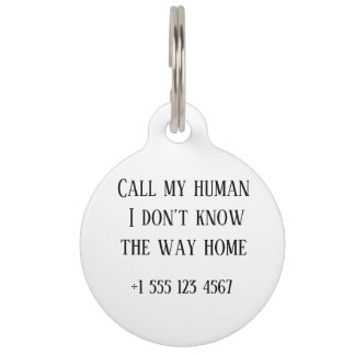 Custom Round Pet Tag – Humour & Safety