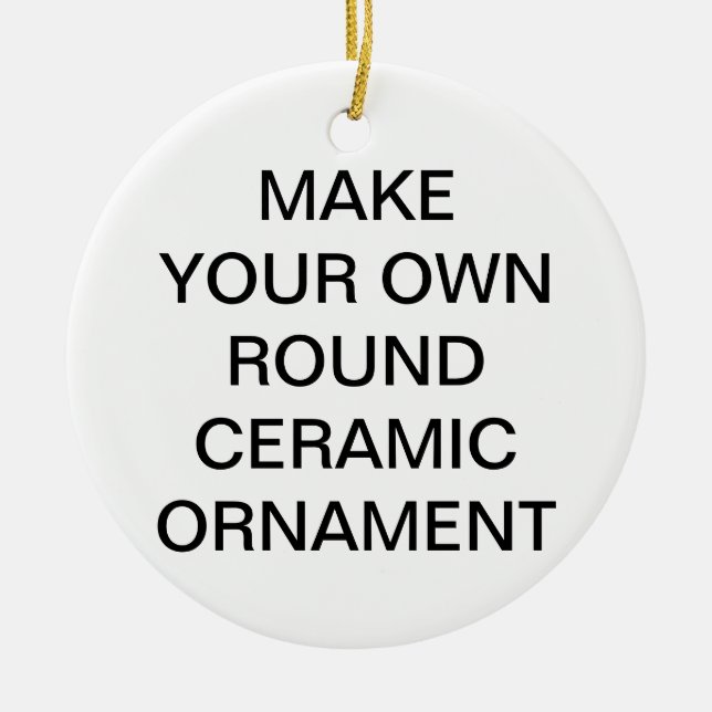 Custom Round Porcelain Christmas Tree Ornament (Front)
