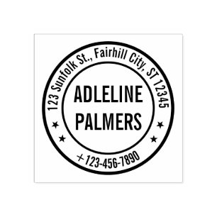 Custom Round Return Address Stamp – Modern Minimal