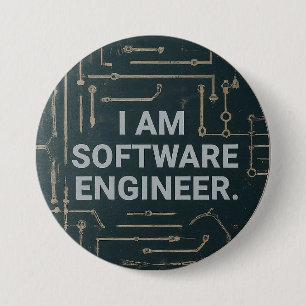 Custom Round Software Engineer-Designed 7.5 Cm Round Badge