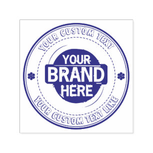 Custom Round  Text  With Logo Self-inking Stamp