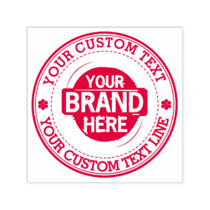 Custom Round Text With Logo Self-inking Stamp