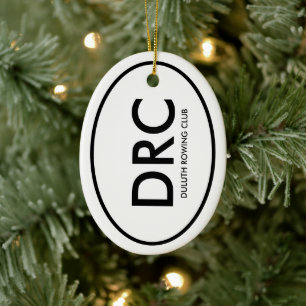 Custom Rowing Club Ceramic Tree Decoration