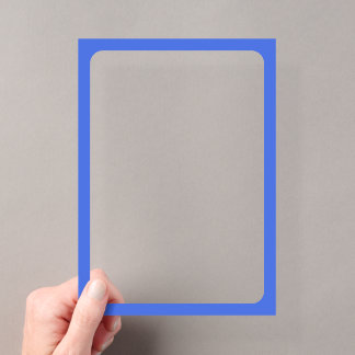 Custom Royal Blue Acrylic Frame Invite Invitations