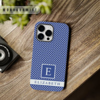 Custom Royal Navy Blue White Polka Dot Design