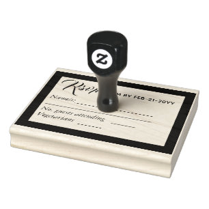 Custom RSVP REPLY wedding stamp - response