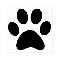 Custom rubber stamp ink large dog paws 2,5 inches