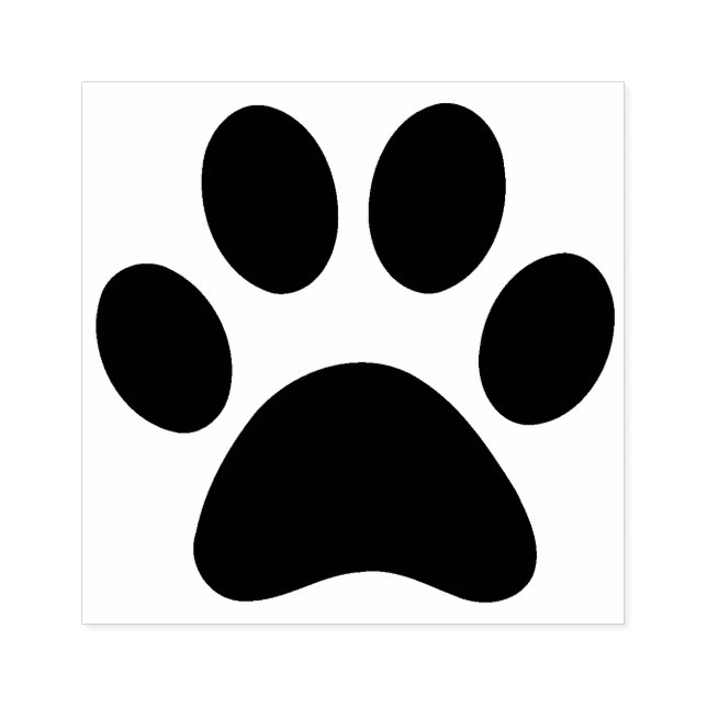 Custom rubber stamp ink large dog paws 2,5 inches (Imprint)
