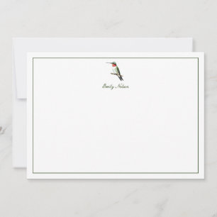 Custom Ruby-throated Hummingbird Note Card