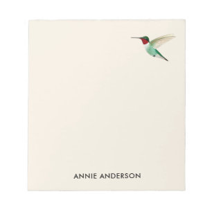 Custom Ruby-throated Hummingbird Notepad