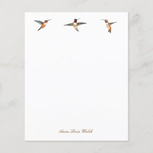 Custom Rufous Hummingbirds Stationery Paper