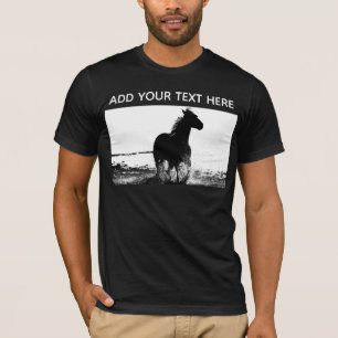 Custom Running Horse Template Mens Modern T-Shirt