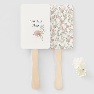 Custom Rust and Sage Party Supply Hand Fan