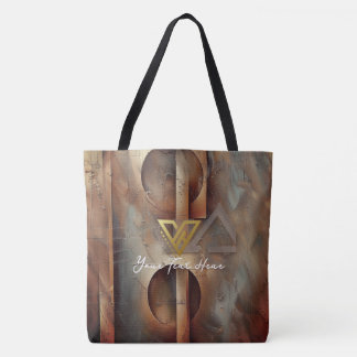 Custom : Rustic Abstract Tote
