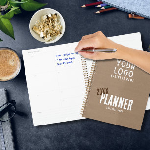 Custom Rustic Charm Kraft Paper Employee Business Planner