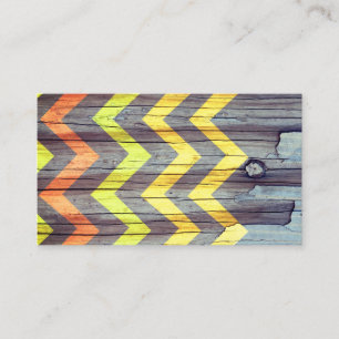custom rustic chic chevron business card template