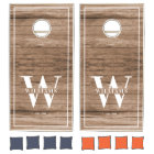 Custom Rustic Farmhouse Family Monogram Name Wood