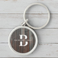 Custom Rustic Farmhouse Family Monogram Name Wood