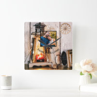 Custom Rustic Farmhouse Lantern Lamp Vintage Wood 