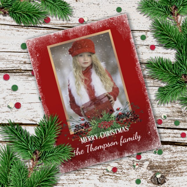 Custom Rustic Holiday Season Greeting Postcard (Creator Uploaded)