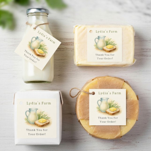 Custom Rustic Homemade Butter Thank You Tag (Creator Uploaded)