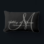 Custom Rustic Linen Look Monogram Lumbar Pillow<br><div class="desc">Personalised rustic looking linen look pillow with a monogram initial. Makes a great gift for Newlyweds,  Anniversaries and other special occasions. Very trendy and a nice accent piece for a bedroom,  livingroom,  favourite chair,  etc.. Customise with names,  initial and a date.</div>