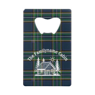 Custom Rustic Log Cabin Credit Card Bottle Opener