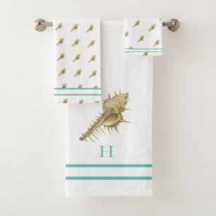 Custom Rustic Nautical Shark Blue Grey Wood  Bath  Towel Set
