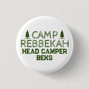 Custom Rustic Retro Camp Bachelorette Green 3 Cm Round Badge