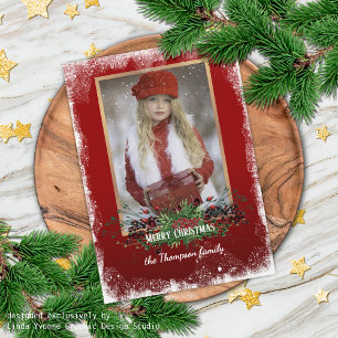 Custom Rustic Seasonal Greeting Holiday Card