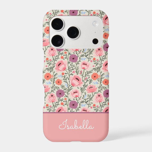 Custom Rustic-Style Watercolor Wildflowers (Back)