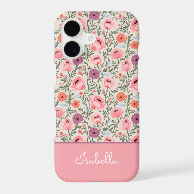Custom Rustic-Style Watercolor Wildflowers (Back)