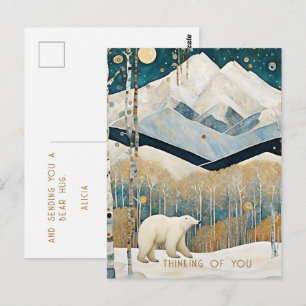 Custom Rustic Thinking of You Postcard