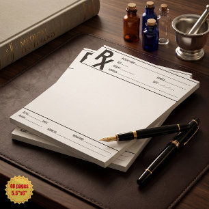 Custom RX Prescription Pad Doctor Pharmacist DEA