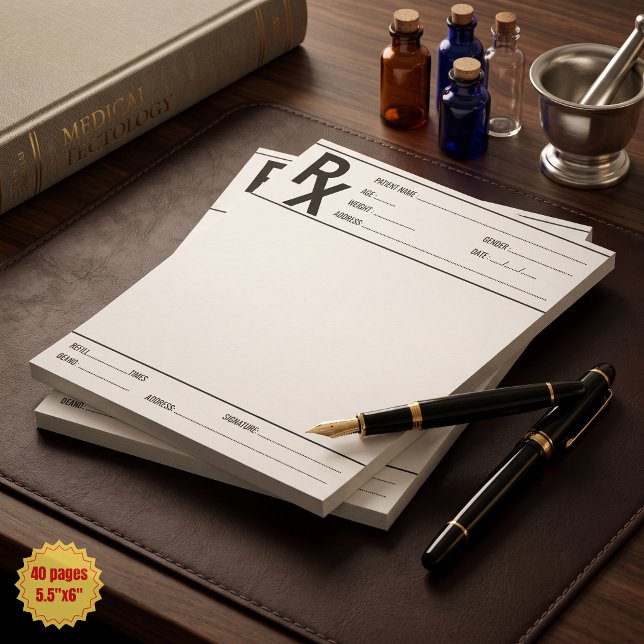 Custom RX Prescription Pad Doctor Pharmacist DEA (Custom RX Prescription Pad Doctor Pharmacist DEA
)