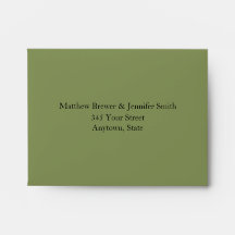 Custom Sage Green Celtic Knot Envelope w/ Address