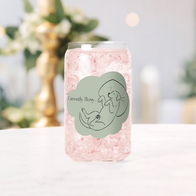 Custom Sage Green Labrador Glass | Dog Mom Gift (Insitu (Wedding))