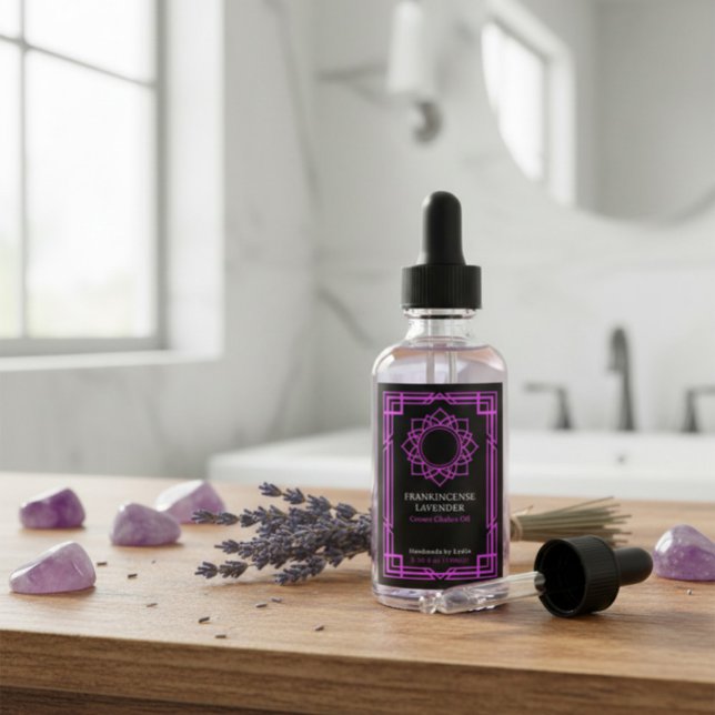 Custom Sahasrara Crown Chakra Essential Oil Label (Creator Uploaded)