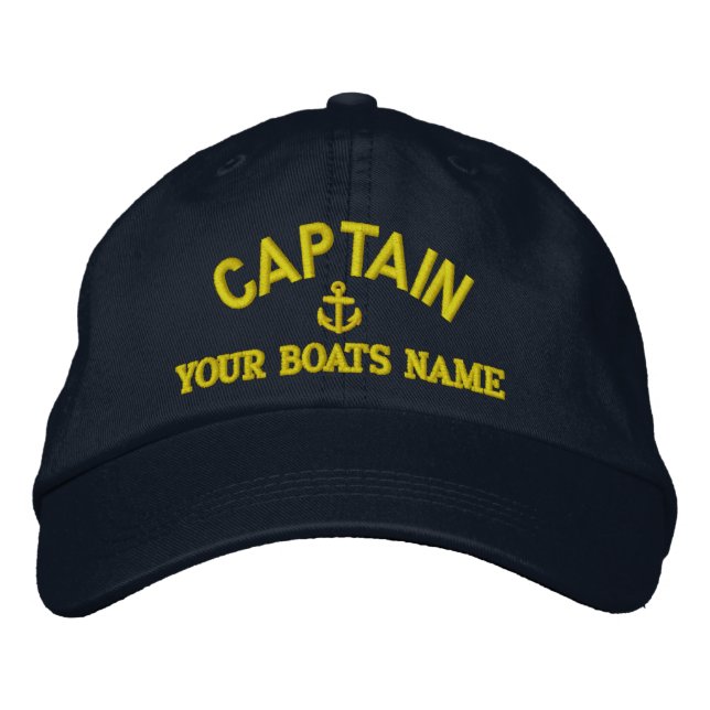 Custom sailing captains embroidered hat (Front)