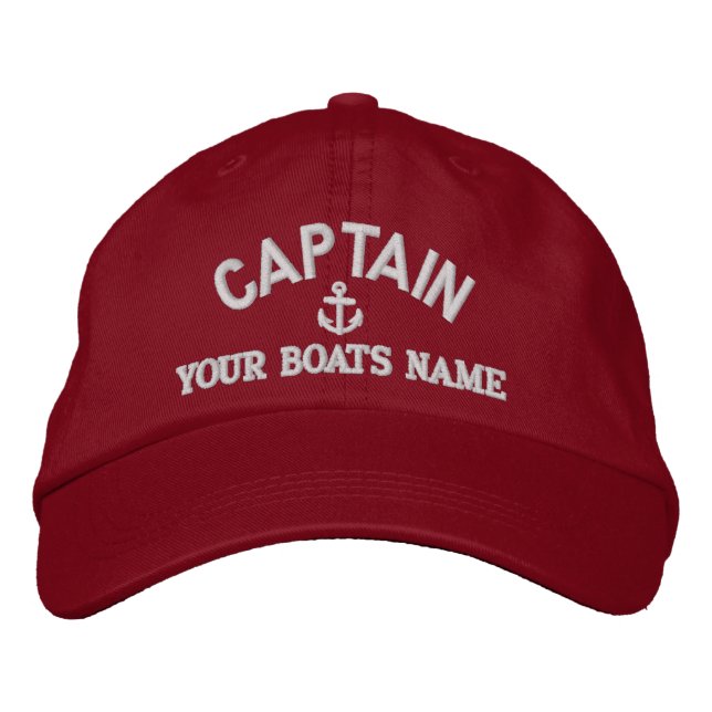 Custom sailing captains embroidered hat (Front)