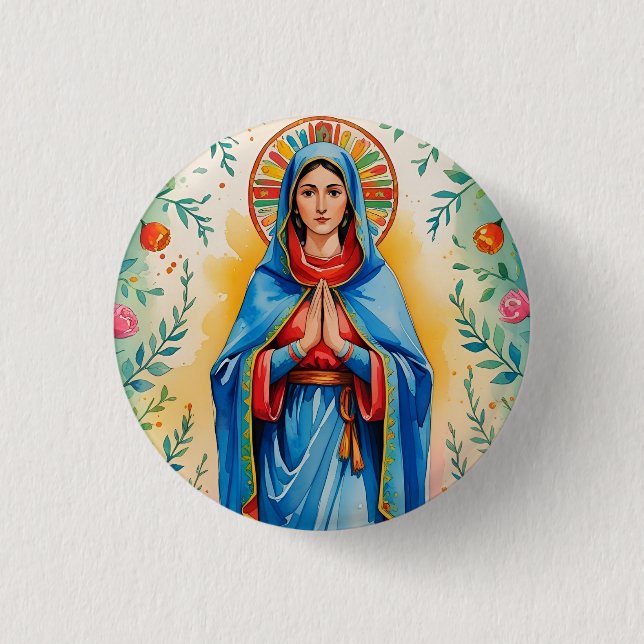 Custom Saint Mary Pin Button (Front)