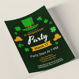 Custom Saint Patrick's Day Club Party Event Flyer